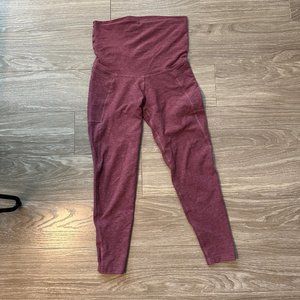 Spacedye Love the Bump Maternity Pocket Midi Legging Purple size Small